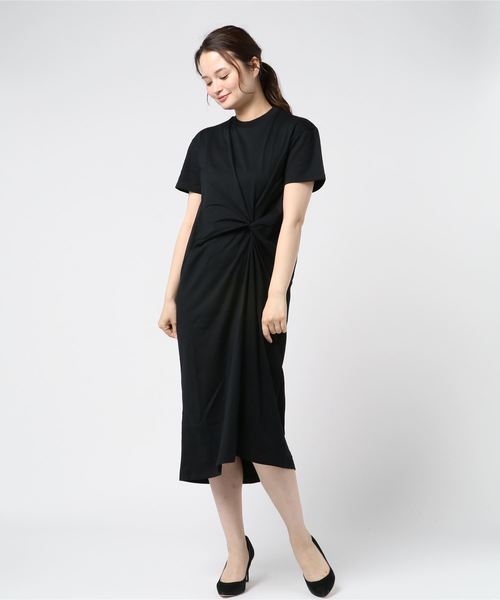 Culture Medium（カルチャーミディアム）の「40s綿天竺フロントツイストワンピース（ワンピース・レディース・ホワイト/テラコッタ/ライトベージュ/カーキ/ブラック・FREE）」の14枚目の写真