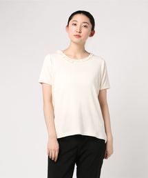 Samansa Mos2 | 衿レーステレコＴ(Tシャツ/カットソー)