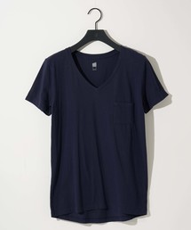 VネックベーシックTシャツ