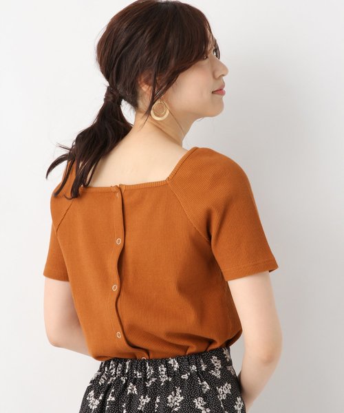 GLOBAL WORK(グローバルワーク)の「2WAYスクエアプルオーバー/839606(Tシャツ/カットソー・レディース・オフホワイト/オレンジ系その他/ブラック・MEDIUM/LARGE)」の14枚目の写真