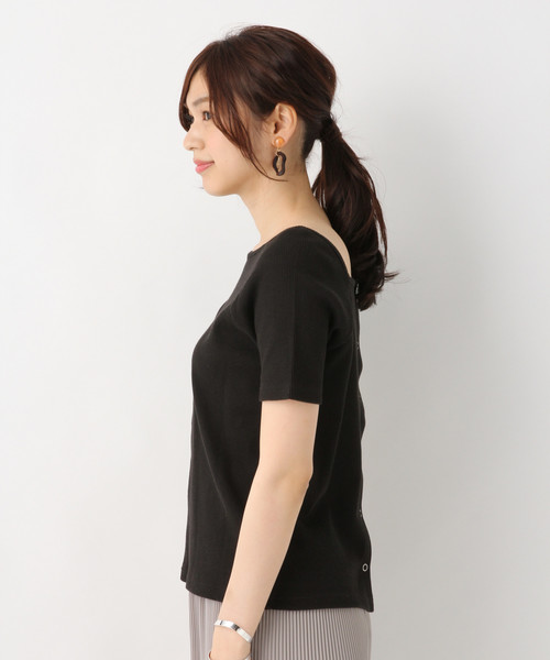 GLOBAL WORK(グローバルワーク)の「2WAYスクエアプルオーバー/839606(Tシャツ/カットソー・レディース・オフホワイト/オレンジ系その他/ブラック・MEDIUM/LARGE)」の11枚目の写真