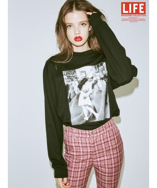 jouetie（ジュエティ）の「LIFE フォト ロンT（Tシャツ/カットソー・レディース・ライトブルー/ブラック/オフホワイト・MEDIUM）」の3枚目の写真