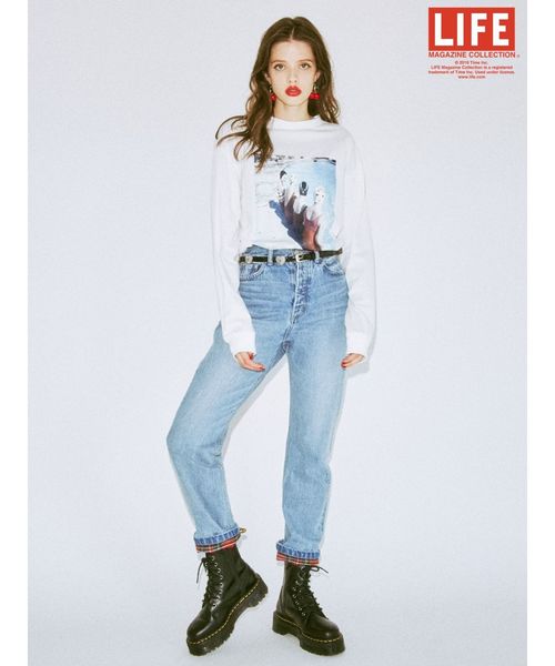 jouetie（ジュエティ）の「LIFE フォト ロンT（Tシャツ/カットソー・レディース・ライトブルー/ブラック/オフホワイト・MEDIUM）」の5枚目の写真