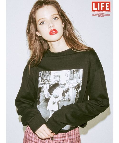 jouetie（ジュエティ）の「LIFE フォト ロンT（Tシャツ/カットソー・レディース・ライトブルー/ブラック/オフホワイト・MEDIUM）」の10枚目の写真