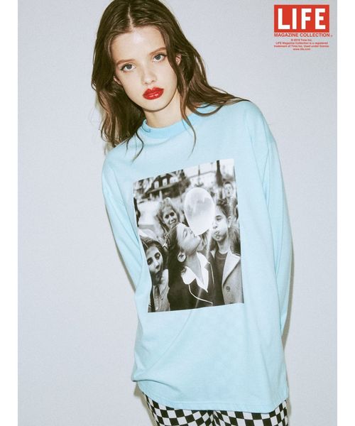 jouetie（ジュエティ）の「LIFE フォト ロンT（Tシャツ/カットソー・レディース・ライトブルー/ブラック/オフホワイト・MEDIUM）」の13枚目の写真