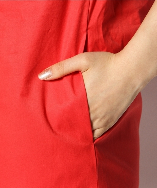 B:MING by BEAMS（ビーミングバイビームス）の「○ビーミング by ビームス / コットンツイルワンピース（ワンピース・レディース・レッド/ネイビー/オリーブ・MEDIUM/SMALL）」の5枚目の写真