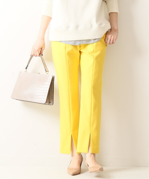 Spick & Span(スピックアンドスパン)の「Wクロススリットパンツ◆(パンツ)」|イエロー