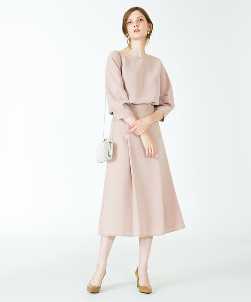 極美品❤︎完売品 22AW ルルウィルビー タフタ ハイウエスト タック スカート セール】ダブルクロスソフトタックハイウエストスカート