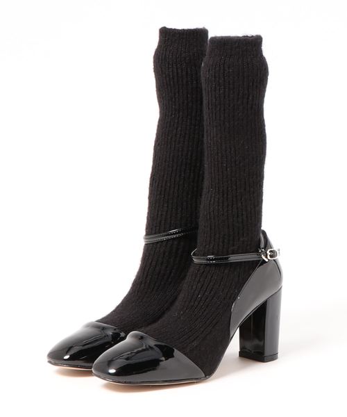 MODE ROBE（モードローブ）の「ソックスドッキングパンプス（パンプス・レディース・グレー/ワイン/ブラック・24.5/24/25/23/23.5/22.5）」の2枚目の写真