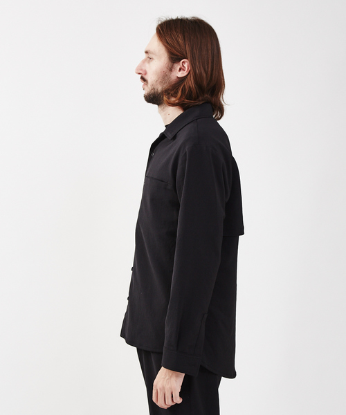5351 POUR LES HOMMES(ゴーサンゴーイチプールオム)の「セットアップ対応リランチェツイルバックヨークシャツ(シャツ/ブラウス・メンズ・カーキ/ブラック・44/46/48)」の21枚目の写真