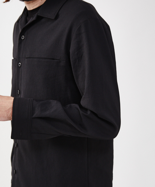 5351 POUR LES HOMMES(ゴーサンゴーイチプールオム)の「セットアップ対応リランチェツイルバックヨークシャツ(シャツ/ブラウス・メンズ・カーキ/ブラック・44/46/48)」の18枚目の写真