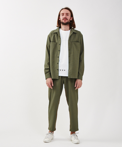 5351 POUR LES HOMMES(ゴーサンゴーイチプールオム)の「セットアップ対応リランチェツイルバックヨークシャツ(シャツ/ブラウス・メンズ・カーキ/ブラック・44/46/48)」の11枚目の写真