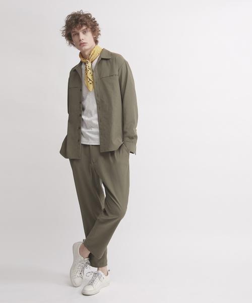 5351 POUR LES HOMMES(ゴーサンゴーイチプールオム)の「セットアップ対応リランチェツイルバックヨークシャツ(シャツ/ブラウス・メンズ・カーキ/ブラック・44/46/48)」の10枚目の写真