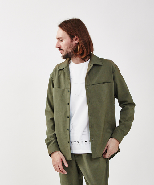 5351 POUR LES HOMMES(ゴーサンゴーイチプールオム)の「セットアップ対応リランチェツイルバックヨークシャツ(シャツ/ブラウス・メンズ・カーキ/ブラック・44/46/48)」の7枚目の写真