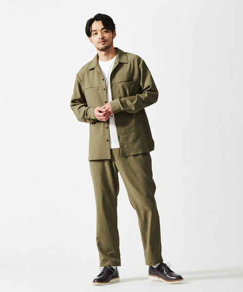 5351 POUR LES HOMMES(ゴーサンゴーイチプールオム)の「セットアップ対応リランチェツイルバックヨークシャツ(シャツ/ブラウス・メンズ・カーキ/ブラック・44/46/48)」の5枚目の写真