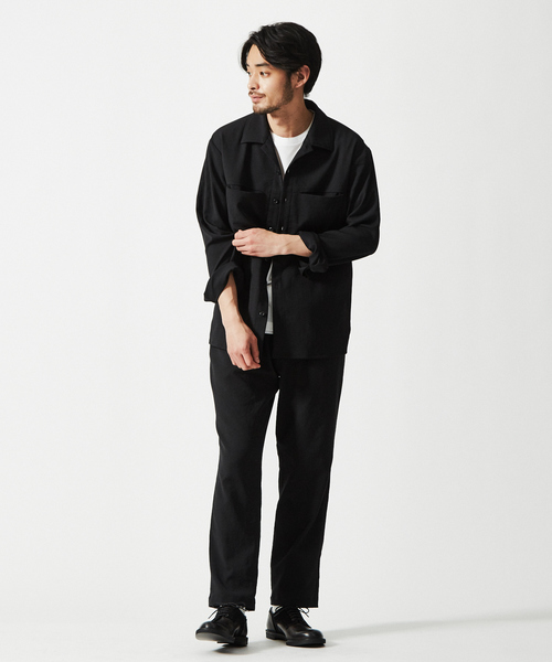 5351 POUR LES HOMMES(ゴーサンゴーイチプールオム)の「セットアップ対応リランチェツイルバックヨークシャツ(シャツ/ブラウス・メンズ・カーキ/ブラック・44/46/48)」の4枚目の写真