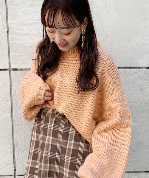 apres jour(アプレジュール)の「ミルクニット【ZOZOTOWN限定アイテム】(ニット/セーター・レディース・ライトブルー/イエロー/オレンジ/ライトグリーン/モカ/ラベンダー/ライトピンク/ライトベージュ・フリー)」の1枚目の写真