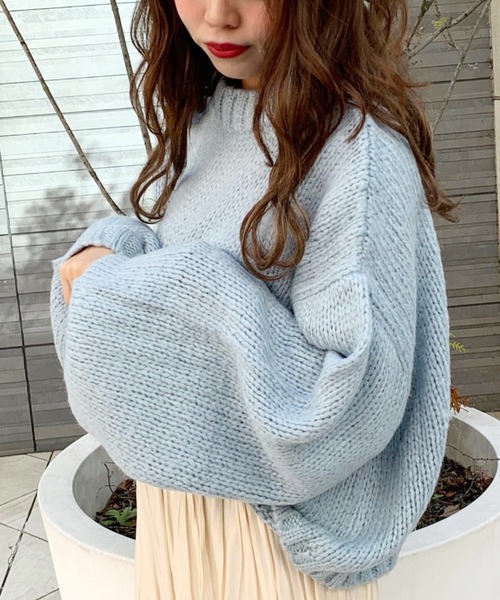 apres jour(アプレジュール)の「ミルクニット【ZOZOTOWN限定アイテム】(ニット/セーター・レディース・ライトブルー/イエロー/オレンジ/ライトグリーン/モカ/ラベンダー/ライトピンク/ライトベージュ・フリー)」の14枚目の写真