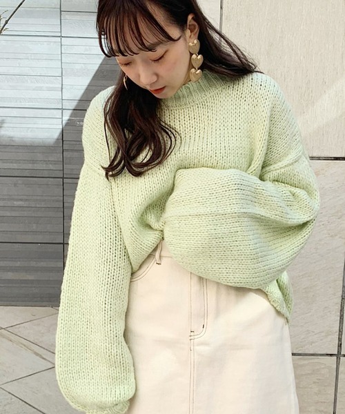 apres jour(アプレジュール)の「ミルクニット【ZOZOTOWN限定アイテム】(ニット/セーター・レディース・ライトブルー/イエロー/オレンジ/ライトグリーン/モカ/ラベンダー/ライトピンク/ライトベージュ・フリー)」の15枚目の写真