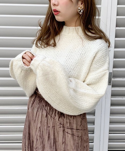 apres jour(アプレジュール)の「ミルクニット【ZOZOTOWN限定アイテム】(ニット/セーター・レディース・ライトブルー/イエロー/オレンジ/ライトグリーン/モカ/ラベンダー/ライトピンク/ライトベージュ・フリー)」の16枚目の写真