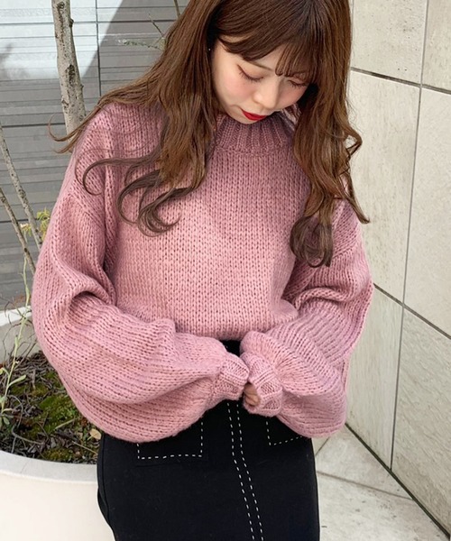 apres jour(アプレジュール)の「ミルクニット【ZOZOTOWN限定アイテム】(ニット/セーター・レディース・ライトブルー/イエロー/オレンジ/ライトグリーン/モカ/ラベンダー/ライトピンク/ライトベージュ・フリー)」の17枚目の写真