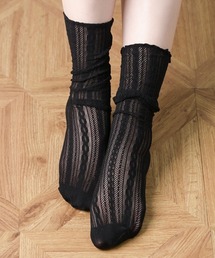 F&D : くしゅくしゅレースソックス