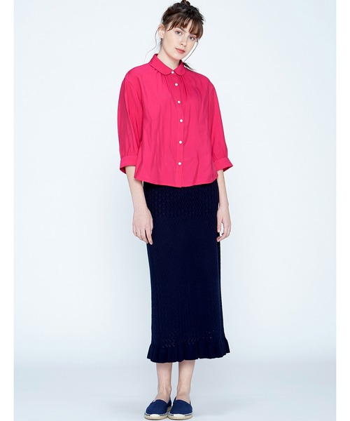 シロップ.(シロップ.)の「すらっとIライン ニットスカート(スカート・レディース・ネイビー/パープル系その他・SMALL/MEDIUM/LARGE/X-LARGE/XX-LARGE)」の4枚目の写真