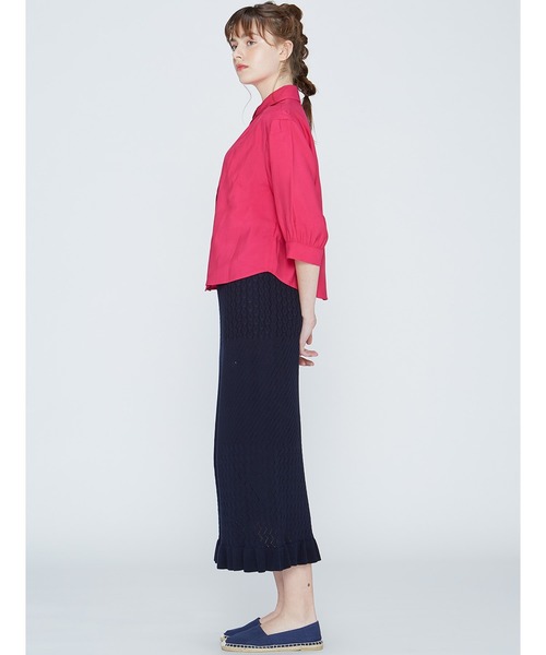 シロップ.(シロップ.)の「すらっとIライン ニットスカート(スカート・レディース・ネイビー/パープル系その他・SMALL/MEDIUM/LARGE/X-LARGE/XX-LARGE)」の5枚目の写真