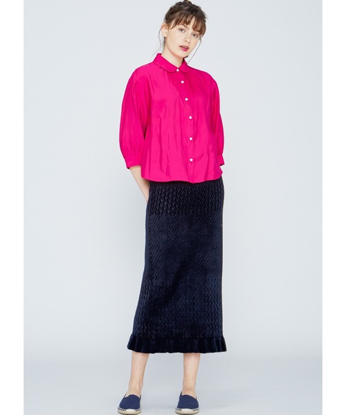 シロップ.(シロップ.)の「すらっとIライン ニットスカート(スカート・レディース・ネイビー/パープル系その他・SMALL/MEDIUM/LARGE/X-LARGE/XX-LARGE)」の3枚目の写真
