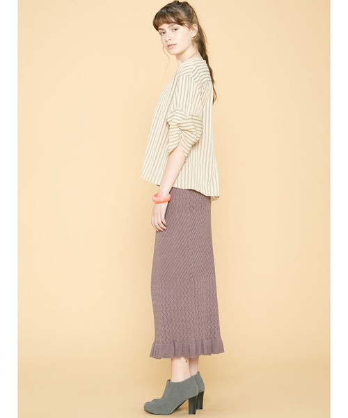 シロップ.(シロップ.)の「すらっとIライン ニットスカート(スカート・レディース・ネイビー/パープル系その他・SMALL/MEDIUM/LARGE/X-LARGE/XX-LARGE)」の11枚目の写真