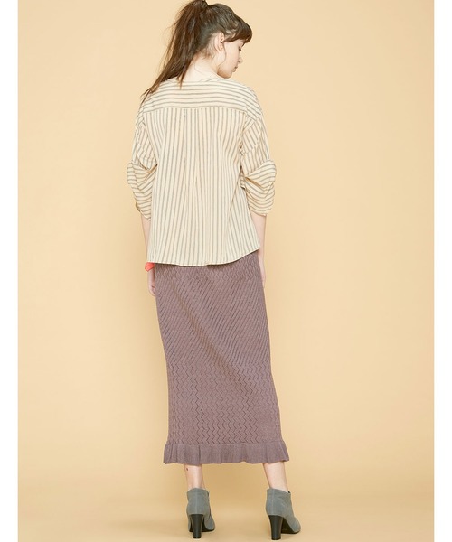 シロップ.(シロップ.)の「すらっとIライン ニットスカート(スカート・レディース・ネイビー/パープル系その他・SMALL/MEDIUM/LARGE/X-LARGE/XX-LARGE)」の12枚目の写真