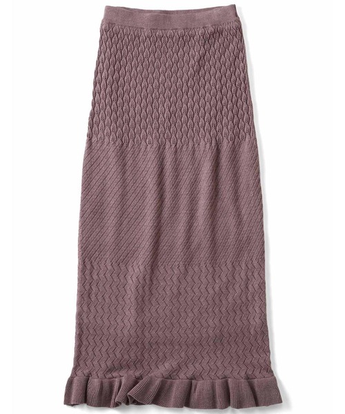 シロップ.(シロップ.)の「すらっとIライン ニットスカート(スカート・レディース・ネイビー/パープル系その他・SMALL/MEDIUM/LARGE/X-LARGE/XX-LARGE)」の15枚目の写真