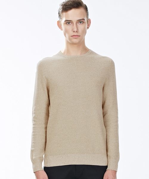 GIORDANO（ジョルダーノ）の「[GIORDANO]クルーネックカラーニット（ニット/セーター・メンズ・ブラック/グレー/ブルー/ダークブルー/オレンジ/ベージュ/レッド/ブラック系その他/チャコールグレー・MEDIUM/LARGE/X-LARGE）」の6枚目の写真