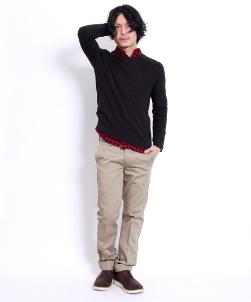 GIORDANO（ジョルダーノ）の「[GIORDANO]クルーネックカラーニット（ニット/セーター・メンズ・ブラック/グレー/ブルー/ダークブルー/オレンジ/ベージュ/レッド/ブラック系その他/チャコールグレー・MEDIUM/LARGE/X-LARGE）」の10枚目の写真