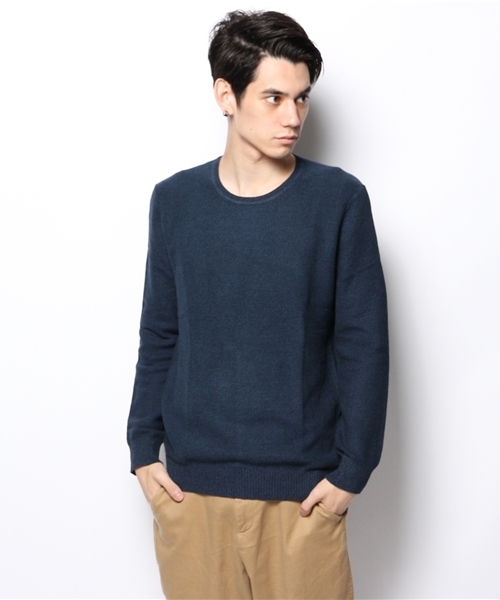 GIORDANO（ジョルダーノ）の「[GIORDANO]クルーネックカラーニット（ニット/セーター・メンズ・ブラック/グレー/ブルー/ダークブルー/オレンジ/ベージュ/レッド/ブラック系その他/チャコールグレー・MEDIUM/LARGE/X-LARGE）」の7枚目の写真