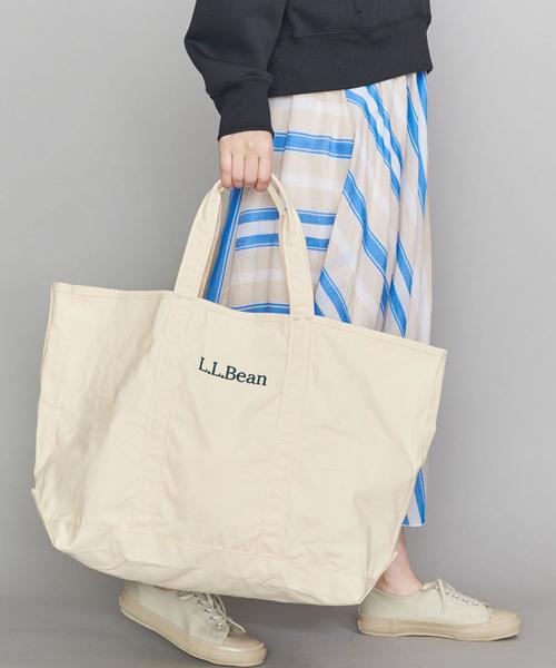 L.L.Bean（エルエルビーン）の「＜L.L.BEAN＞GLOSSARY トートバッグ Ψ（トートバッグ・レディース・オフホワイト/グレー・FREE）」の2枚目の写真