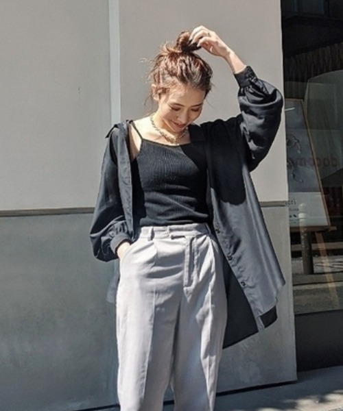 rienda - バックテール シースルーシャツ rienda（リエンダ）の「バックテールシースルーシャツ（シャツ