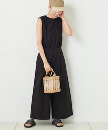 綿麻ツイルサロペット
