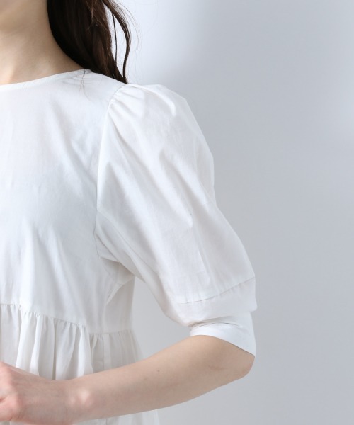 Heather（ヘザー）の「ティアードチュニックブラウス　885432（シャツ/ブラウス・レディース・ホワイト/ブルー系その他/ブラック・FREE）」の7枚目の写真