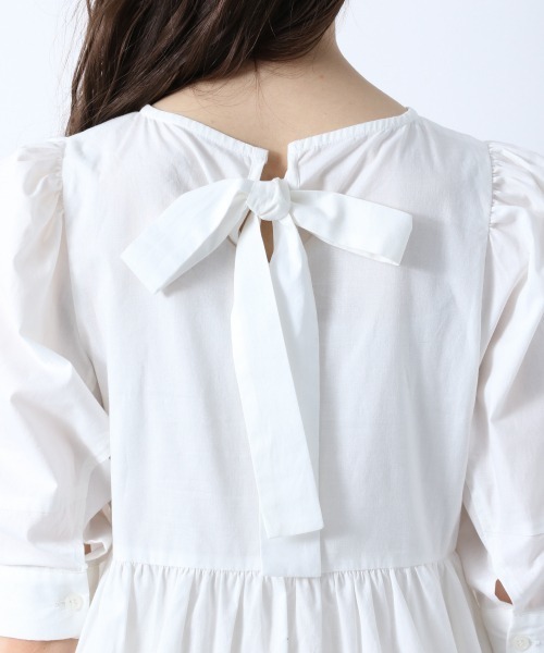 Heather（ヘザー）の「ティアードチュニックブラウス　885432（シャツ/ブラウス・レディース・ホワイト/ブルー系その他/ブラック・FREE）」の9枚目の写真