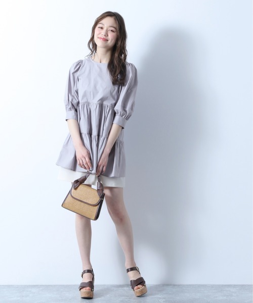 Heather（ヘザー）の「ティアードチュニックブラウス　885432（シャツ/ブラウス・レディース・ホワイト/ブルー系その他/ブラック・FREE）」の17枚目の写真