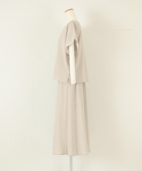 titivate（ティティベイト）の「前後2wayトップス＆タックスカートセットアップ（セットアップ・レディース・ライトベージュ/ブラウン/ブラック・S/M/L）」の11枚目の写真