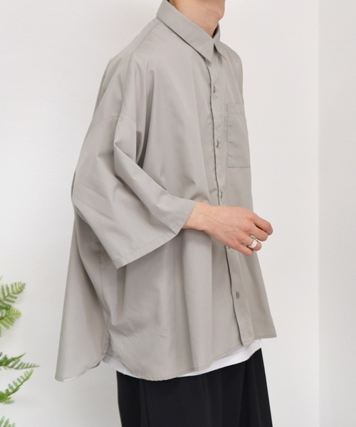 kutir（クティール）の「ウルトラワイドシャツ（シャツ/ブラウス・メンズ・ホワイト/ライトブルー/グレイッシュベージュ・MEDIUM/LARGE）」の18枚目の写真
