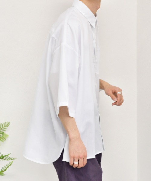 kutir（クティール）の「ウルトラワイドシャツ（シャツ/ブラウス・メンズ・ホワイト/ライトブルー/グレイッシュベージュ・MEDIUM/LARGE）」の5枚目の写真