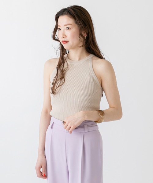 mystic(ミスティック)の「アメリカンスリーブニットキャミソール(キャミソール・レディース・ブラック/ブラウン/ベージュ・FREE)」の3枚目の写真