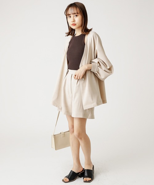 mystic(ミスティック)の「アメリカンスリーブニットキャミソール(キャミソール・レディース・ブラック/ブラウン/ベージュ・FREE)」の8枚目の写真