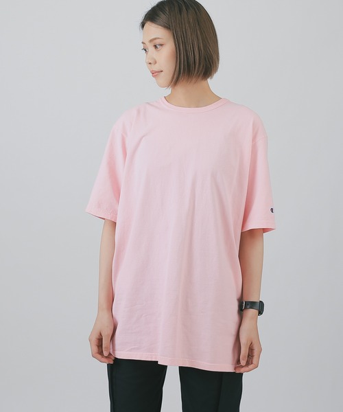 Champion(チャンピオン)の「Champion チャンピオン Garment Dyed クルーネックTシャツ S-CD100(Tシャツ/カットソー・メンズ・ライトグレー/ライトブルー/ブラック/サックスブルー/ピンク/ライトグリーン/ライトピンク/ホワイト/パープル/ネイビー・S/M/L/XL)」の10枚目の写真