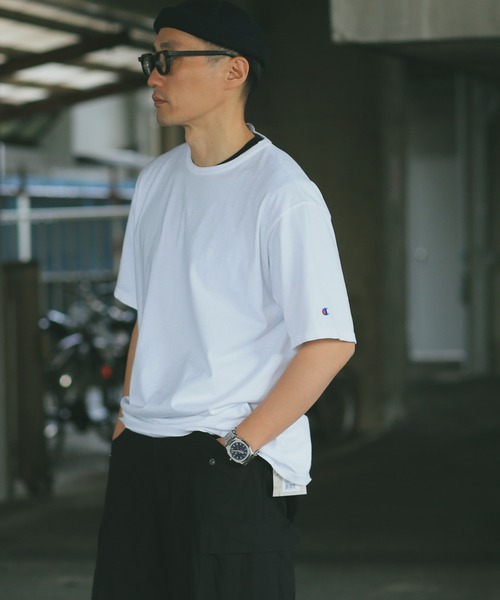 Champion(チャンピオン)の「Champion チャンピオン Garment Dyed クルーネックTシャツ S-CD100(Tシャツ/カットソー・メンズ・ライトグレー/ライトブルー/ブラック/サックスブルー/ピンク/ライトグリーン/ライトピンク/ホワイト/パープル/ネイビー・S/M/L/XL)」の1枚目の写真