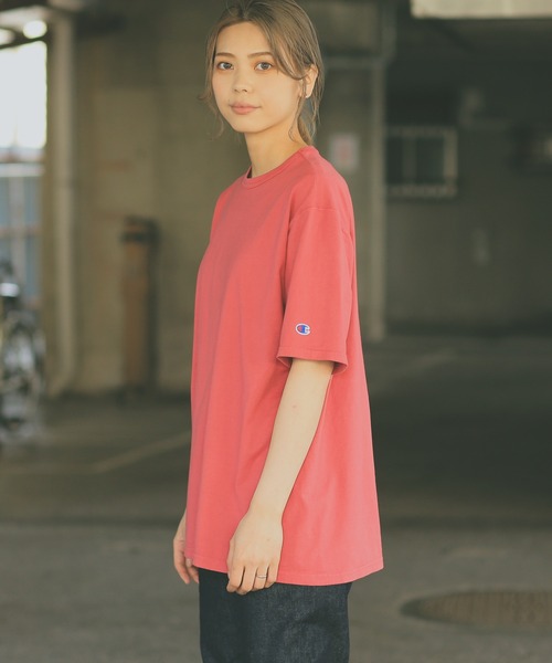 Champion(チャンピオン)の「Champion チャンピオン Garment Dyed クルーネックTシャツ S-CD100(Tシャツ/カットソー・メンズ・ライトグレー/ライトブルー/ブラック/サックスブルー/ピンク/ライトグリーン/ライトピンク/ホワイト/パープル/ネイビー・S/M/L/XL)」の9枚目の写真