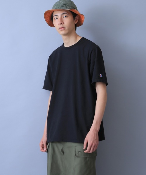 Champion(チャンピオン)の「Champion チャンピオン Garment Dyed クルーネックTシャツ S-CD100(Tシャツ/カットソー・メンズ・ライトグレー/ライトブルー/ブラック/サックスブルー/ピンク/ライトグリーン/ライトピンク/ホワイト/パープル/ネイビー・S/M/L/XL)」の2枚目の写真
